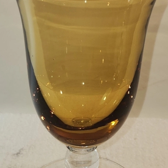 Set of Amber Wine Glasses